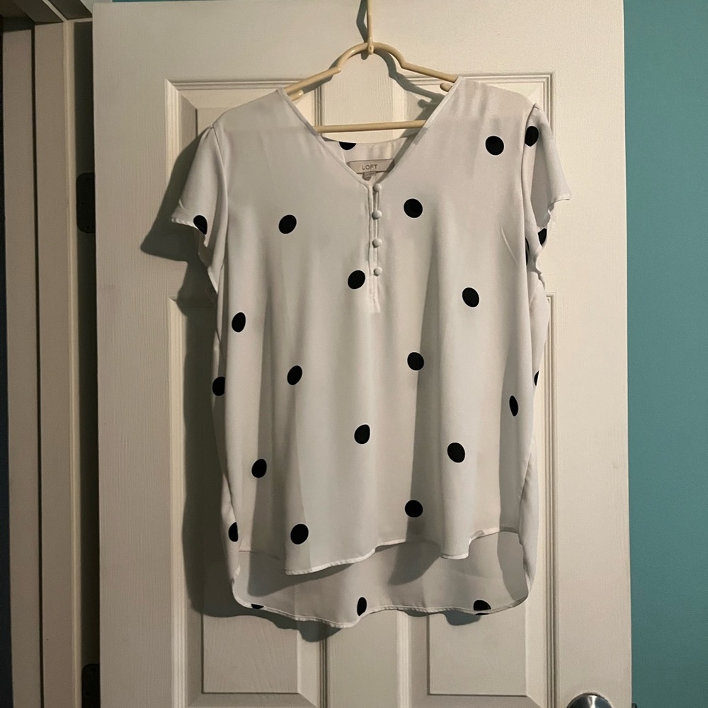 White work shirt type material. Size large.